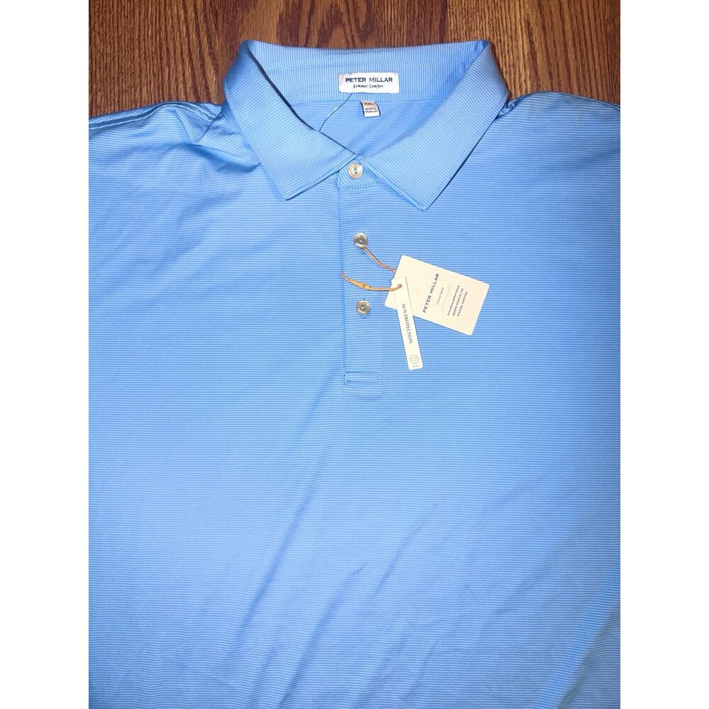Peter Millar Summer Comfort CRRBN Jubilee Performance Jersey Golf Polo Shirt XXL